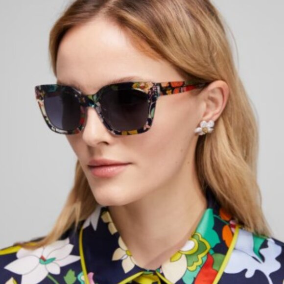 Kate CAMRYN/S 07ZJ 9O Sunglasses Black Square Frame, Grey Lenses main image 10